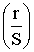 ( r/S )